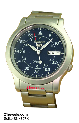 Seiko SNK807K military automatic